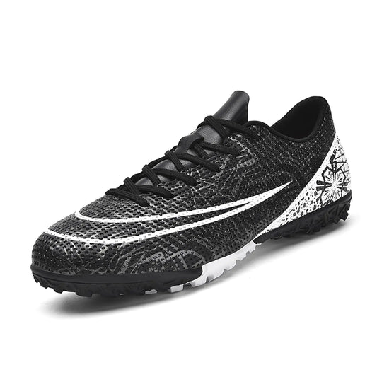 Biayvisas Indoor Soccer Cleats Turf Soccer Shoes Men Women TF Football Boots Adult Wide Training Shoes Youth (Black DTF_38)